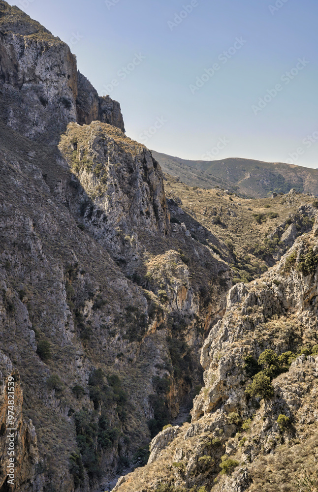 Landscape with Topolia gorge on the island of Crete Landscape with Topolia gorge on the island of Crete