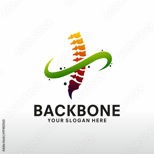modern backbone logo vector template illustration design