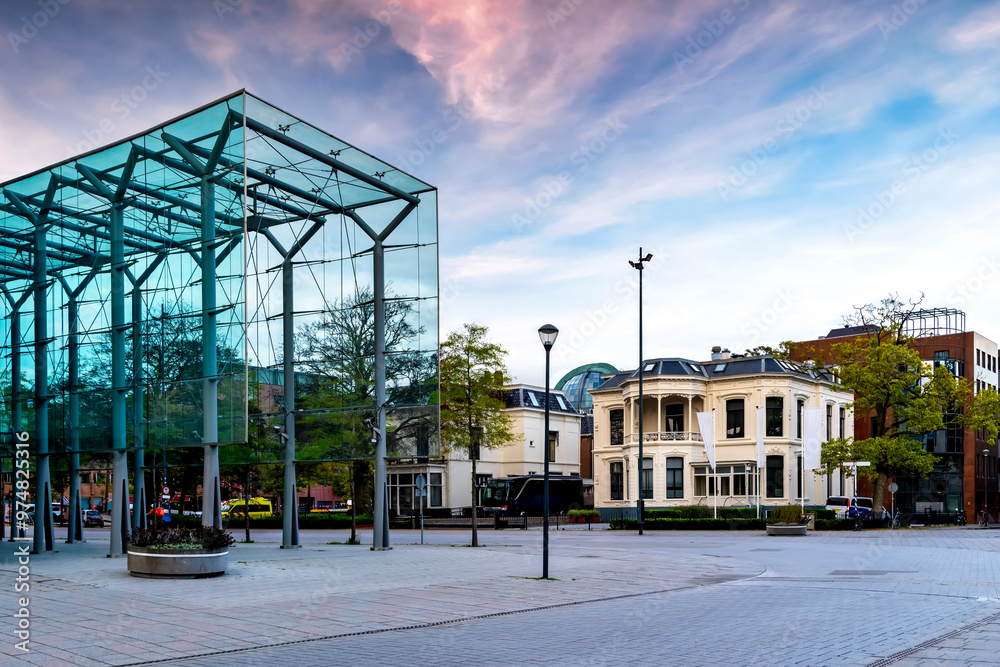 Modern and old architecture in the city centre of Leeuwarden, Friesland, Netherlands Modern and old architecture in the city centre of Leeuwarden, Friesland, Netherlands