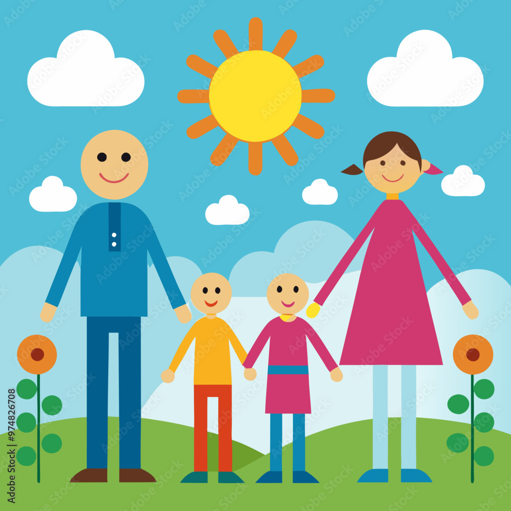a-stick-figure-family-holding-hands a-stick-figure-family-holding-hands