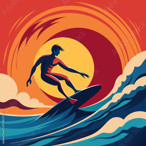 surfer in the sea