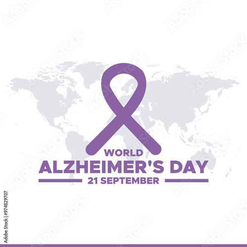 World Alzheimer's Day , 21 September. banner ads, poster, post design for World Alzheimer's Day , vector file, editable template, stock illustration.