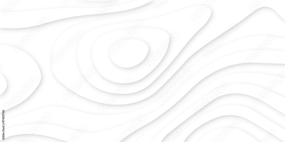 Obraz premium Abstract modern 3d Paper cut white background .white waves background ,paper art style, flyers posters prints .geometric background overlap layer. 