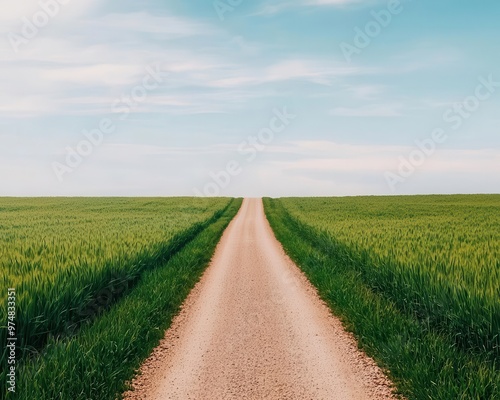 A smooth rural road leading through fields of tall grass, with the road disappearing into the horizon rural road, asphalt, smooth surface fields