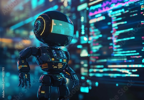 Futuristic robot and android toys captured in a vintage style photograph