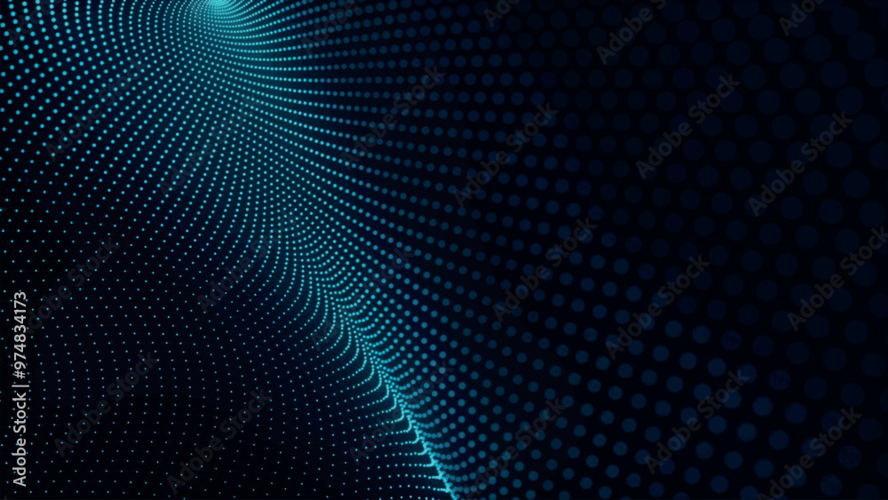Futuristic point wave of particles. Visualization of sound waves. Technology or science banner. Abstract digital 3D wave. Vector illustration. Futuristic point wave of particles. Visualization of sound waves. Technology or science banner. Abstract digital 3D wave. Vector illustration.
