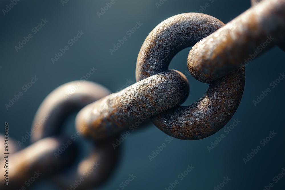 A close-up image of a rusty metal chain link, symbolizing strength, endurance, and the passage of time. A close-up image of a rusty metal chain link, symbolizing strength, endurance, and the passage of time.