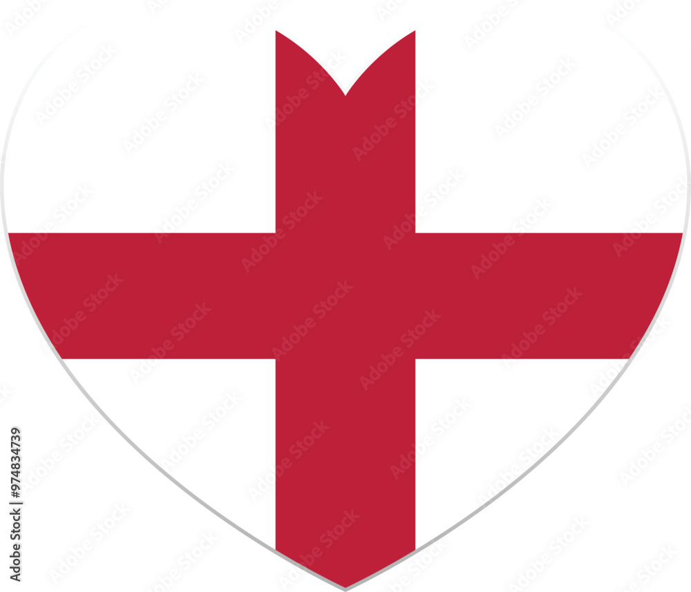 Obraz premium England heart shape flag icon