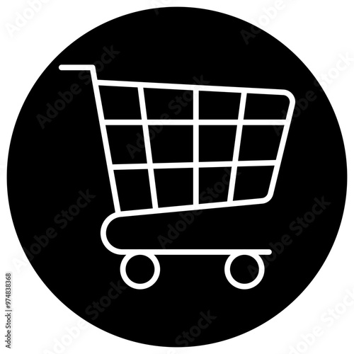 A simple shopping cart illustration, commonly used in retail and e-commerce contexts.