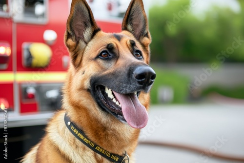 K-9 Dogs in Fire Investigation illustrated in a fire safety infographic, focusing on how K-9s are trained to detect accelerants and help with arson investigations