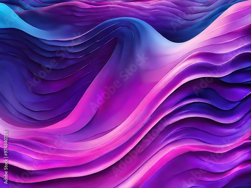 Flowing wave pattern with grainy texture and smooth gradient transitions between neon pink, purple, and electric blue, creating a dynamic sense of motion.