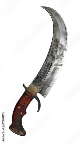 A kukri, one of the types of melee weapons, transparent background.