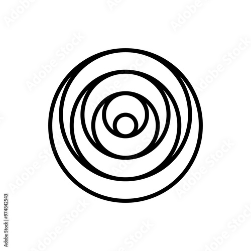 Abstract yoga logo. Vector meditation icon. Yoga studio icon.