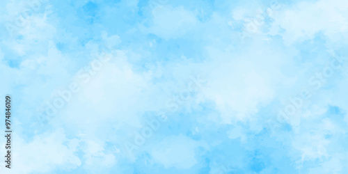 gradient light white sky background with fluffy clouds .Nature landscape in environment day horizon skyline view .cloudy in sunshine calm bright winter air background .