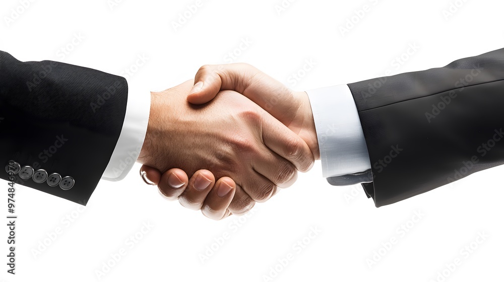 Business handshake isolated on white. Business handshake isolated on white.