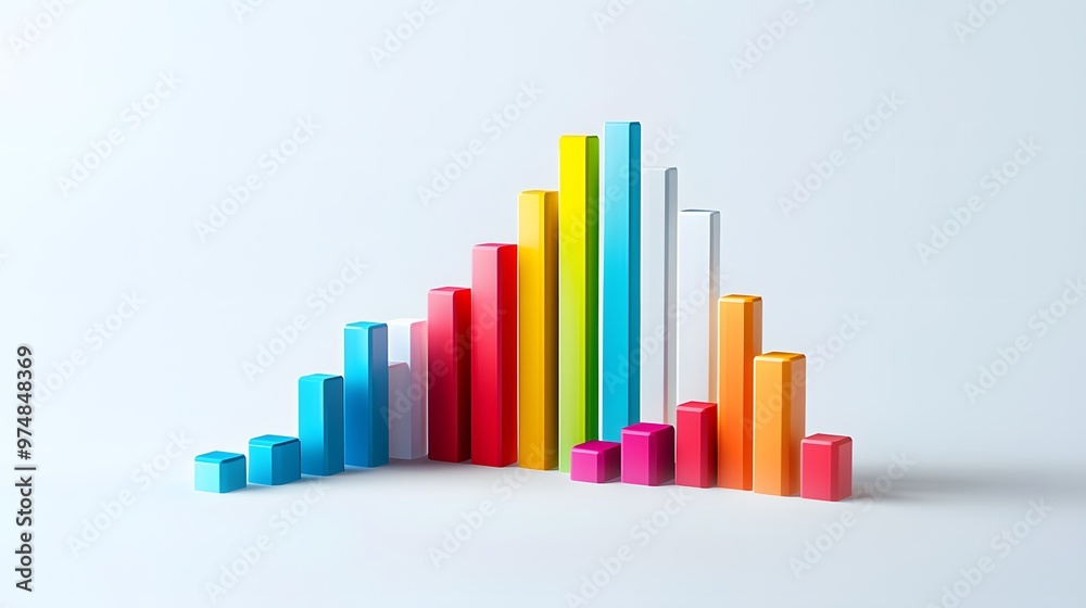 Colorful 3D Bar Graph. Colorful 3D Bar Graph.