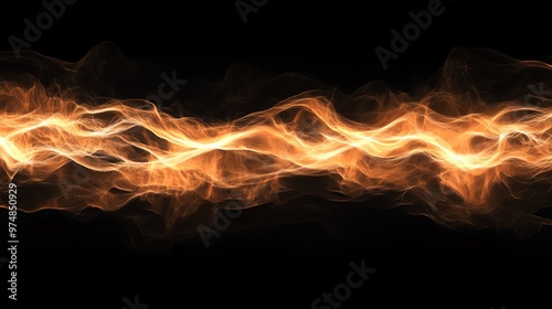 Vibrant flame creates an abstract background, showcasing dynamic movement and energy against a dark backdrop.