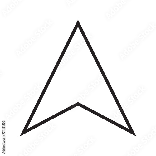 Architectural north arrow and compass outline vector