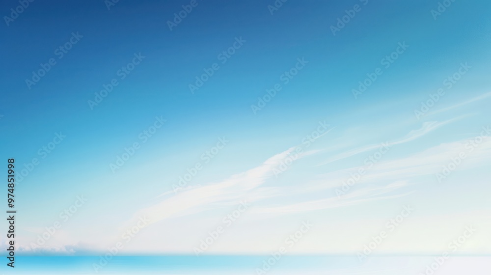 Clear Blue Sky with Delicate Clouds Clear Blue Sky with Delicate Clouds