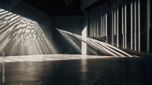 Abstract Play of Light and Shadows in Modern Architectural Interior Design