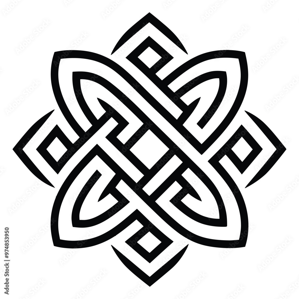 Celtic Irish knot vector design with interwind pattern art Celtic Irish knot vector design with interwind pattern art
