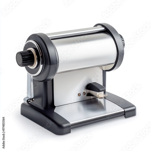 A high-quality shot of a meat slicer, isolate on white background