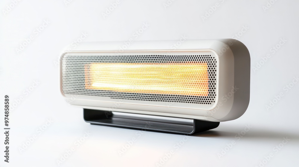 A modern space heater, isolate on white background A modern space heater, isolate on white background