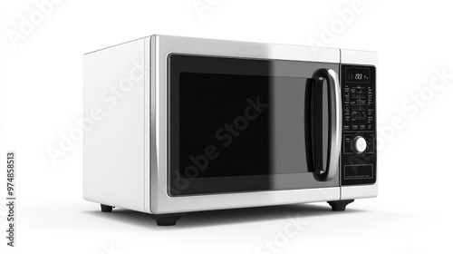 A modern microwave oven, isolate on white background