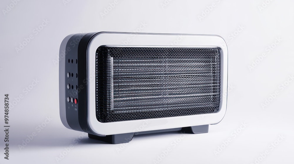 A modern space heater, isolate on white background A modern space heater, isolate on white background