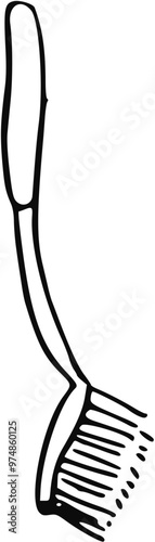 Home cleaning hygiene household work detailed doodle outline. Perfect for wallpaper, template, banner, wall decor . Vector illustration