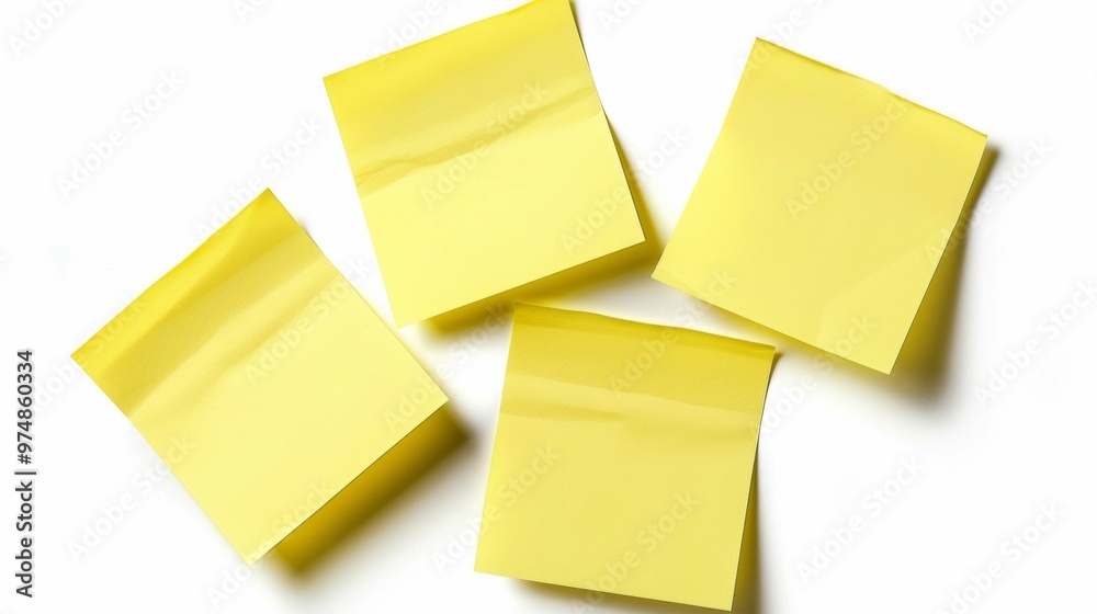 Fototapeta premium yellow sticker stuck on white and yellow background