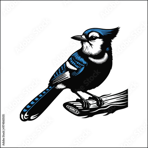 bird, crow, black, animal, wildlife, nature, raven, magpie, beak, white, wild, birds, feather, branch, isolated, avian, feathers
blue jay on a branch