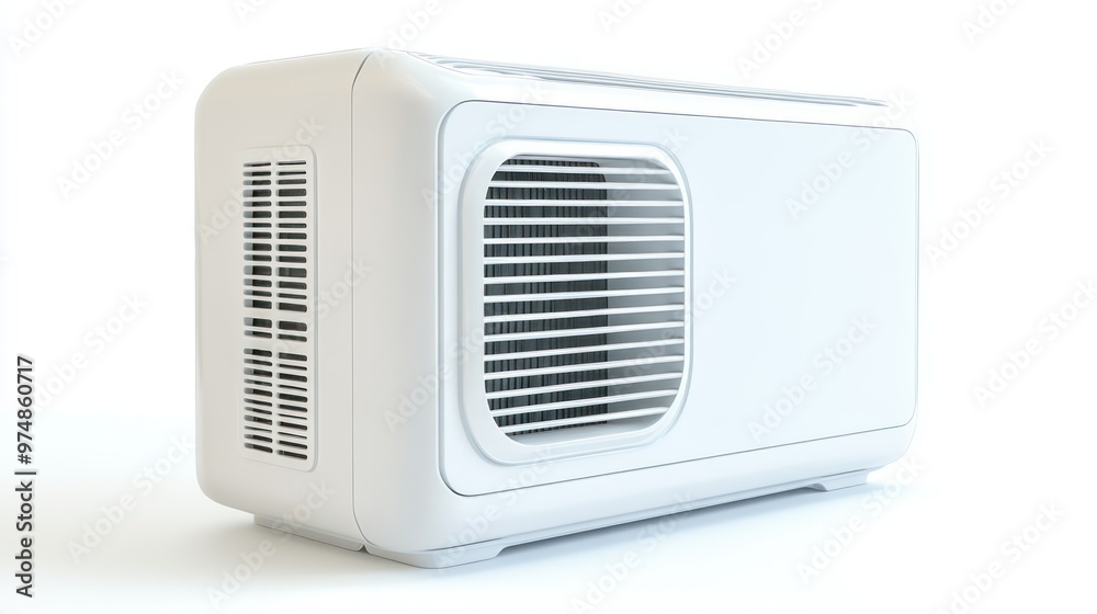 A portable air conditioner, isolate on white background A portable air conditioner, isolate on white background
