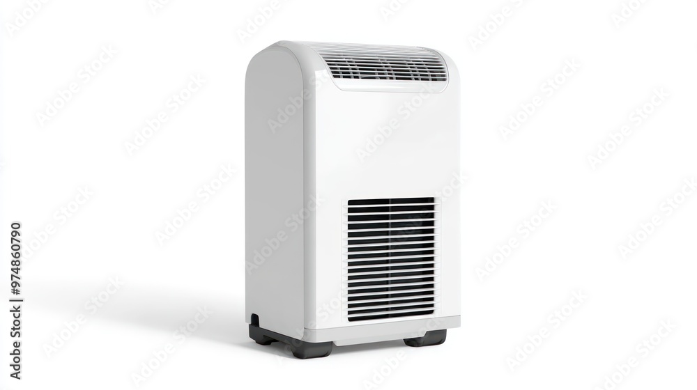 A portable air conditioner, isolate on white background A portable air conditioner, isolate on white background