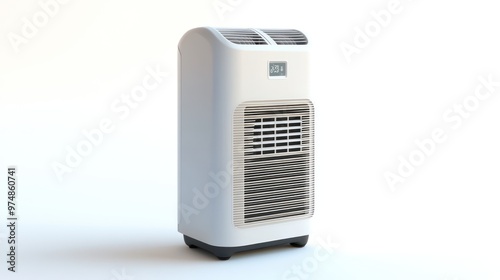 A portable air conditioner, isolate on white background