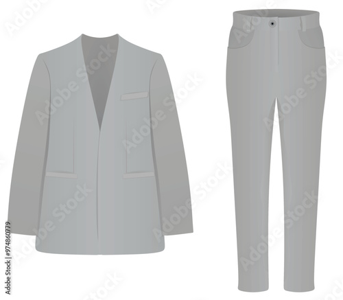 Suit  and pants. vector illustration