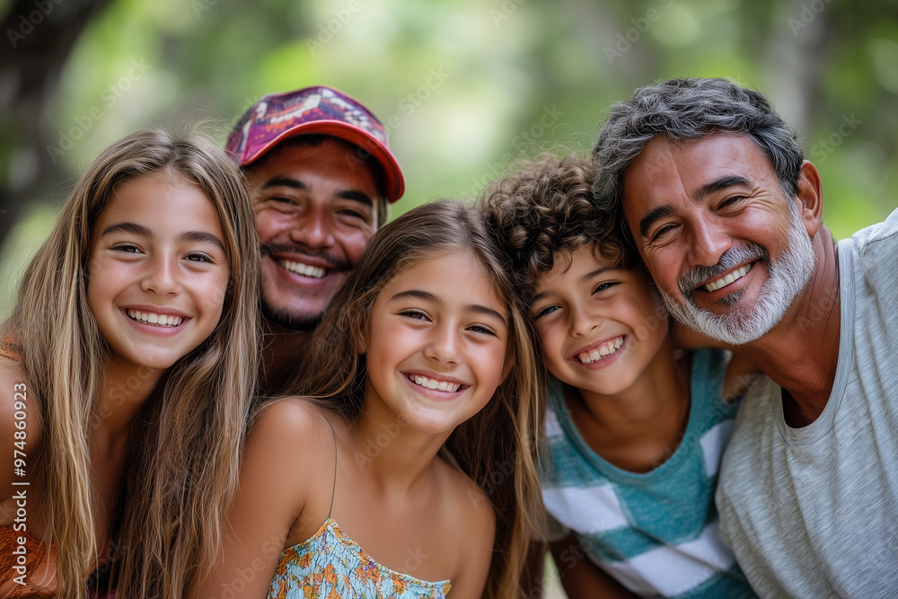 Fototapeta premium Portrait of happy family together