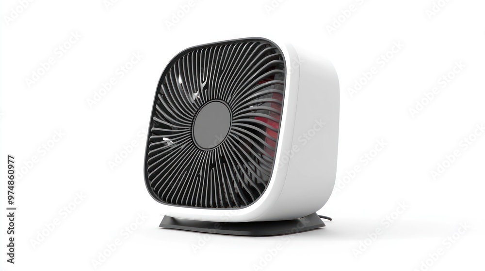 A portable fan heater, isolate on white background A portable fan heater, isolate on white background