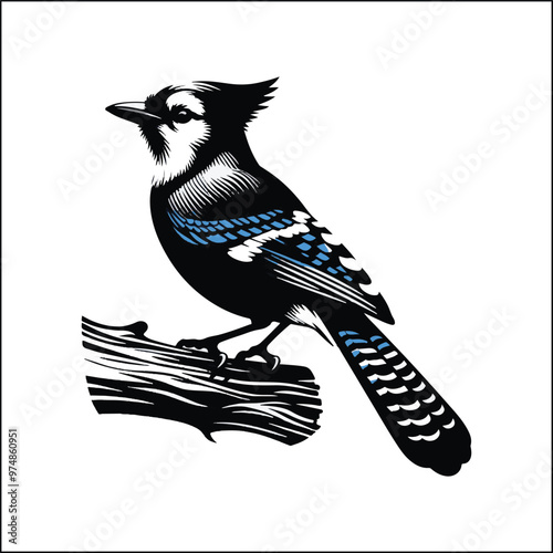 bird, crow, black, animal, wildlife, nature, raven, magpie, beak, white, wild, birds, feather, branch, isolated, avian, feathers
blue jay on a branch