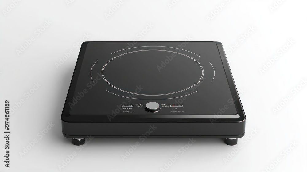 A portable induction cooktop, isolate on white background A portable induction cooktop, isolate on white background
