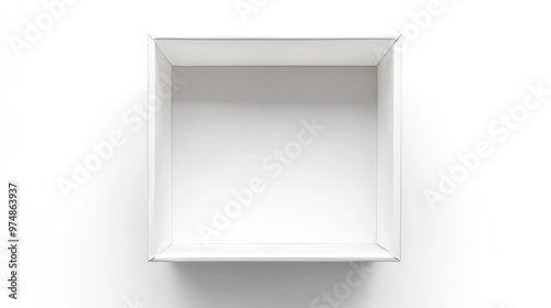 Empty White Paper Box with Transparent Window. AI generated illustration