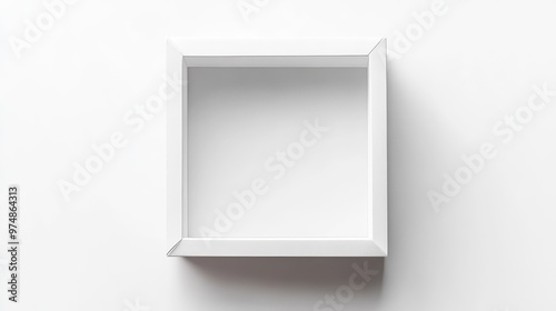 Empty White Paper Box with Transparent Window. AI generated illustration