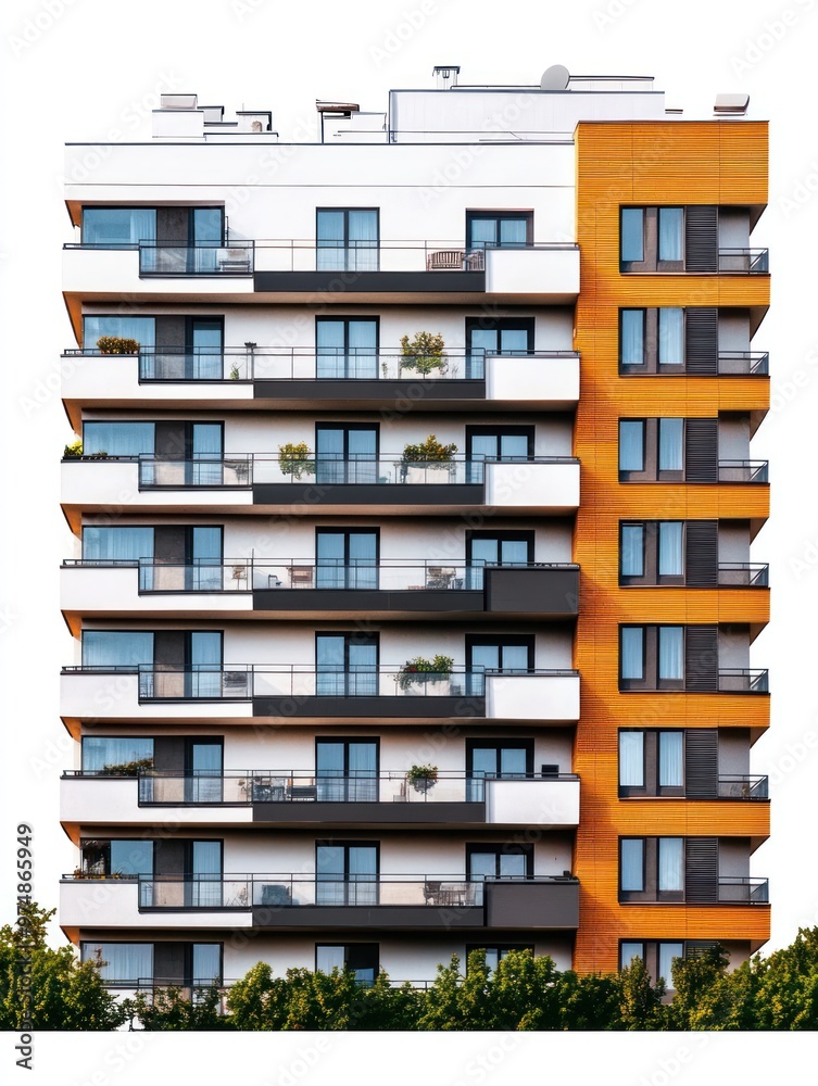 Apartment building isolate on white background, urban architecture, Apartment building isolate on white background, urban architecture,
