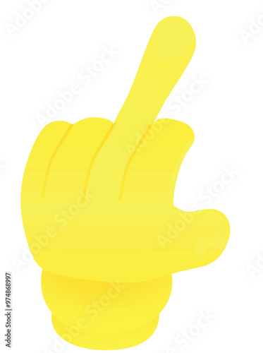 Middle finger icon. vector illustration