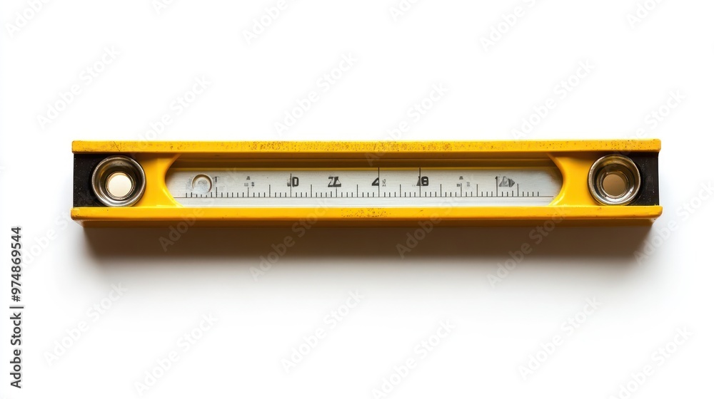 Construction level tool isolated on white background, horizontal position Construction level tool isolated on white background, horizontal position
