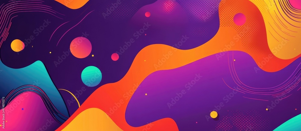 Flat design style graphic featuring abstract shapes and vibrant colors creating a modern and visually appealing background suitable for various digital applications Flat design style graphic featuring abstract shapes and vibrant colors creating a modern and visually appealing background suitable for various digital applications