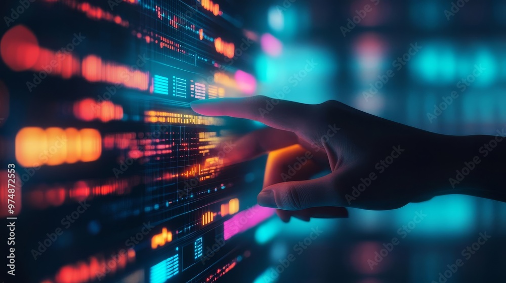Futuristic consumer analytics, holographic data tools, innovative setting Futuristic consumer analytics, holographic data tools, innovative setting