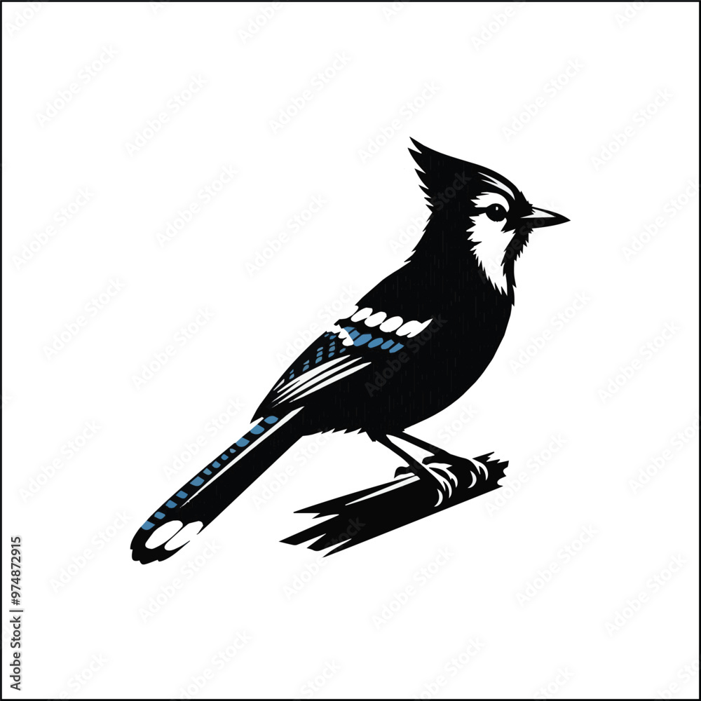 blue bird on a white background