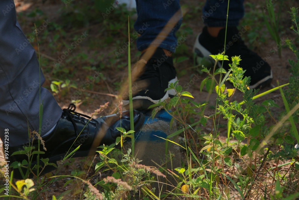 Person in forest Person in forest