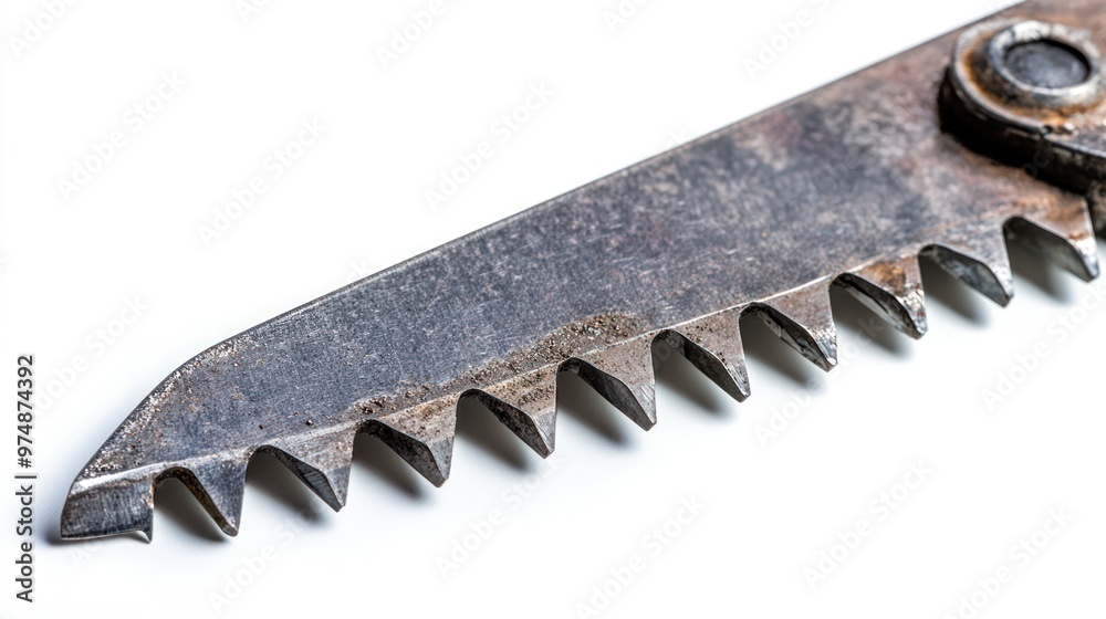 Heavy-duty steel cutter isolated on white background, detailed textures Heavy-duty steel cutter isolated on white background, detailed textures